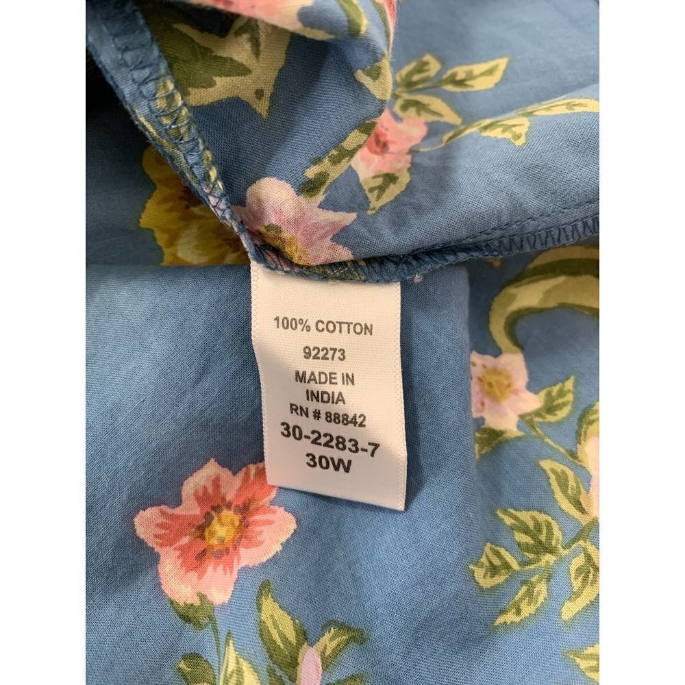 Denim 24/7 Women's Pastel Blue Floral Top - Picture 4 of 6